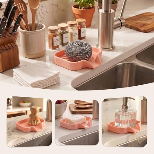 Silicone Soap Dish with Drain Spout