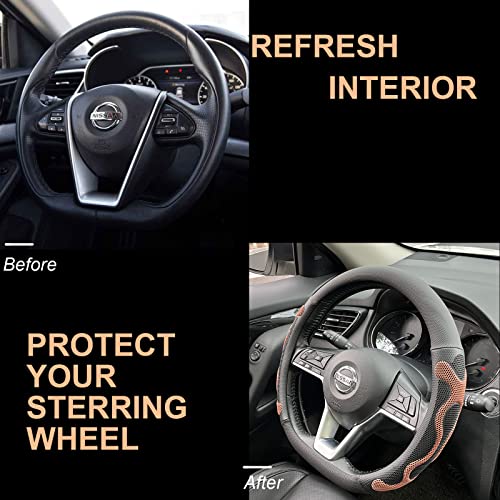 D Shaped Comfy Grip Steering Wheel Cover 14.5