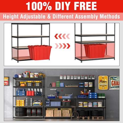 5 Tier Adjustable Metal Shelving