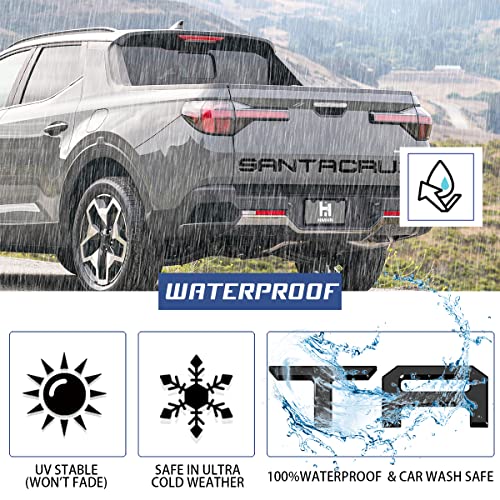 Tailgate Inserts Letters Compatible for 2022 2023 2024 2025 2026 Santa Cruz 3D Raised & Strong Adhesive Decals Letters Rear Emblem Decal Sticker Compatible for Santa Cruz Accessories