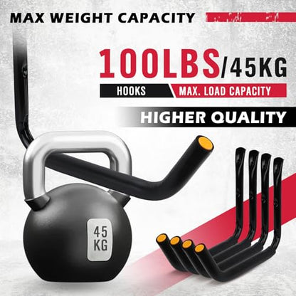 4 Piece 15" 100 Lbs Heavy Duty Garage Storage Hooks (4 Count)