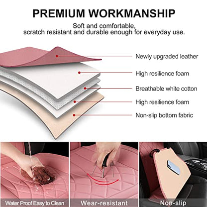 1 Pack Waterproof Front Car Seat Cover for Car Truck SUV Pink