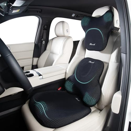 Car Seat Cushion and Lumbar Support Pillow for Office Chair Car