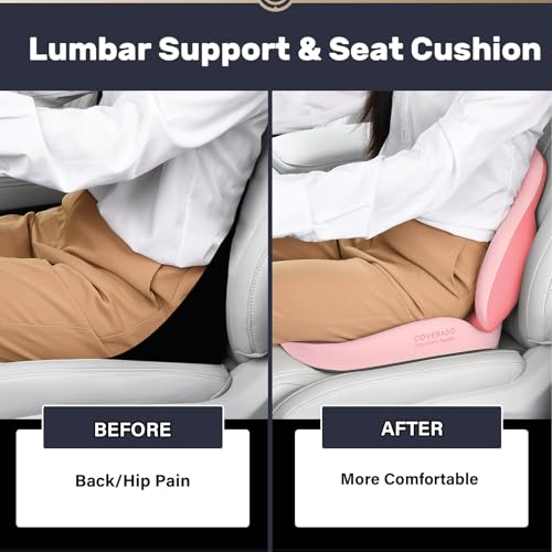 Car Seat Cushion and Lumbar Support Pillow