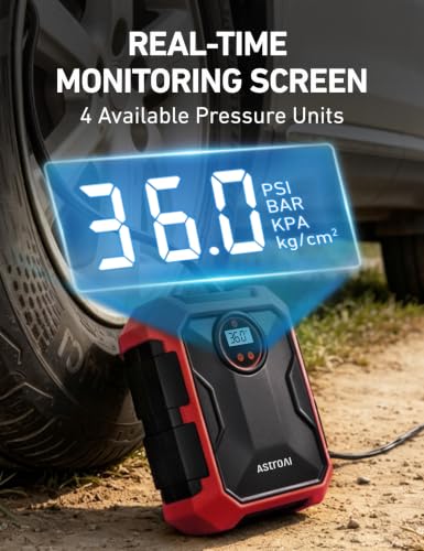 Tire Inflator Portable Air Compressor 12V DC Integrated Storage