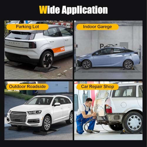 Rubber Garage Parking Mat 17.6 * 23.6 * 2.8" Heavy Duty Wheel Stoppers Anti
