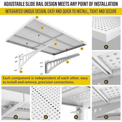 4 pack 2x3ft Adjustable Garage Wall Shelving 1120lbs Load Capacity Heavy Duty Wall Mounted Storage Shelf Metal Floating Shelves for Garage (4 Count)