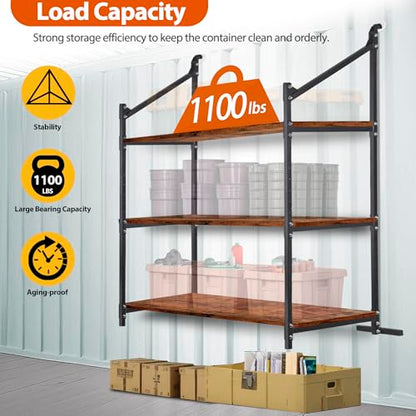 2 Pack Hanging Heavy duty Adjustable Shelf 56.5x22 Cargo Container Shelving units (2 Count)
