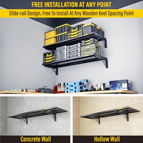 1.2x3ft Adjustable Rail Type Folding Storage Rack Shelf