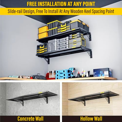 1.2x3ft Adjustable Rail Type Folding Storage Rack Shelf