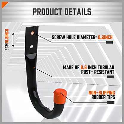 6 Pack Heavy Duty Metal Wall Hooks