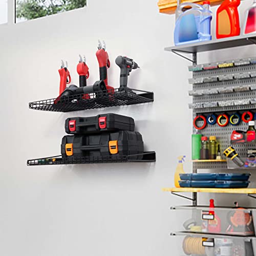Garage Wall Shelves 23.6"x11.8" Wall Mount Metal Shelves 4 Pack