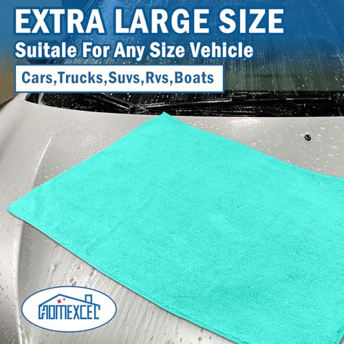 Professional Large Microfiber Car Drying Towels 2 Pack (2 Count)