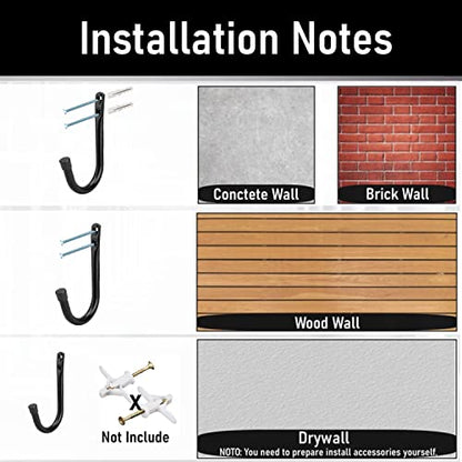 Garage Storage Hooks 3.5Inch Heavy Duty Wall Mounted Garage Utility Hooks 12 Pack Hangers Great for Tools Bikes Ladders Chairs (12 Count)