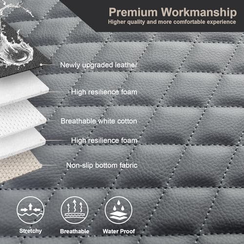 Pu Leather Car Seat Bottom Covers Protectors Include 1 Rear Bench Seat Cover Universal Fit 90% Vehicles