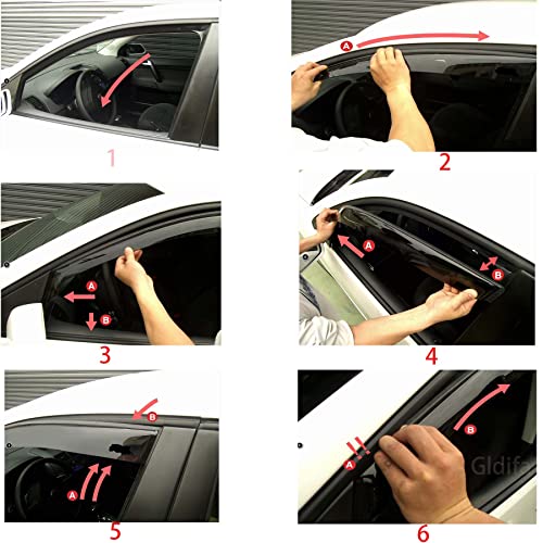 Rain Guards Compatible with Dodge Ram 1500 02