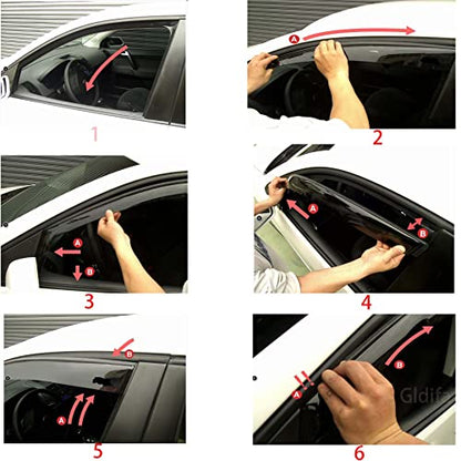 Rain Guards Compatible with Dodge Ram 1500 02