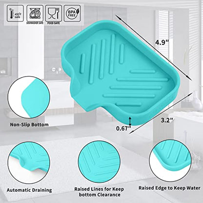 Silicone Soap Dish with Drain Spout