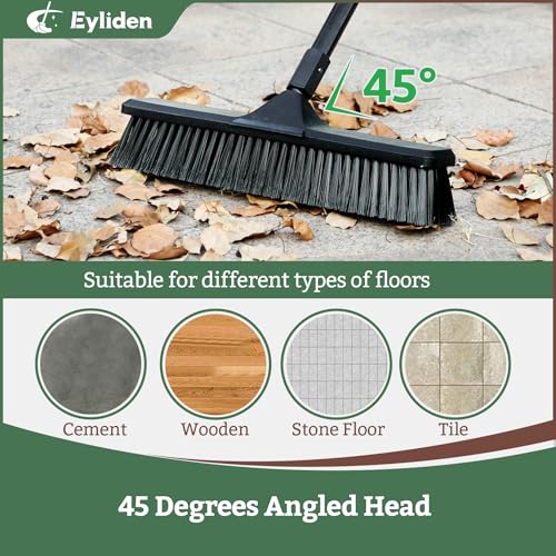 18" Push Broom for Deck Driveway Patio Garage