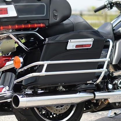 Motorcycle Saddlebags 5" Stretched Extended Hard Saddle Bags W (2 Count)