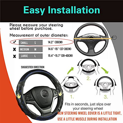 Small Size 14In Round Steering Wheel Cover Great Grip