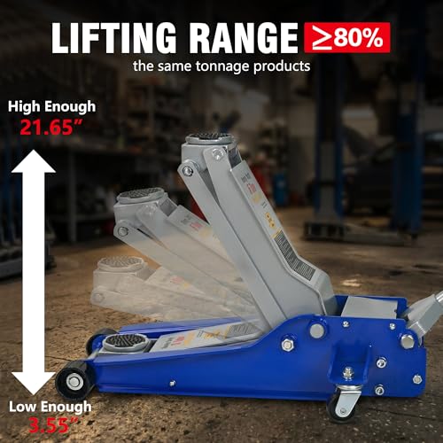 11000lbs 5Ton Low Profile Floor Jack Dual Piston Hydraulic Car Jack