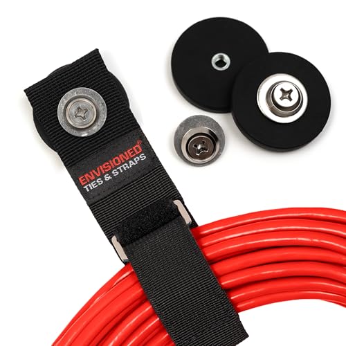 Black Heavy Duty Magnet for Hanging Straps (2 Count)