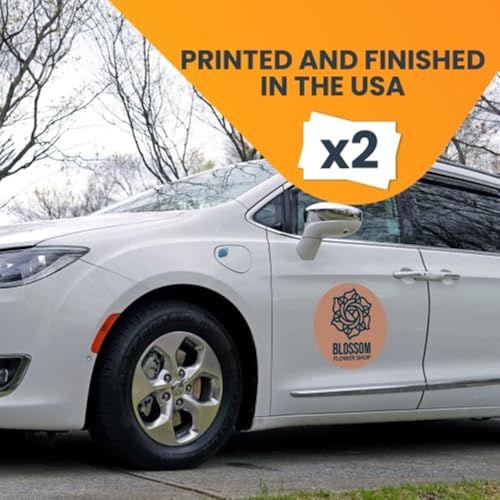 Custom Round Car Magnets 18" (2 Count)