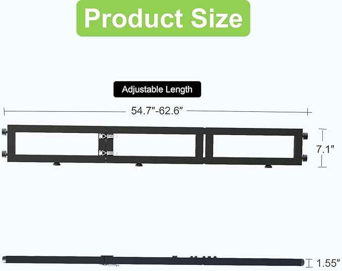 Truck Bed Cargo Divider for Mid Size Truck, Compatible with Maverick/Gladiator/Ranger/Colorado/Frontier,Foldable,No Drilling