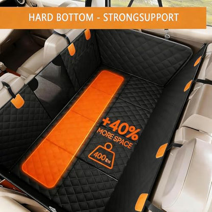 Large Dog Car Seat Cover for Back Seat with Mesh Viewing Window