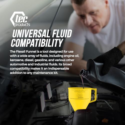 FlexAll Long Flexible Oil Change Funnels for Automotive Use