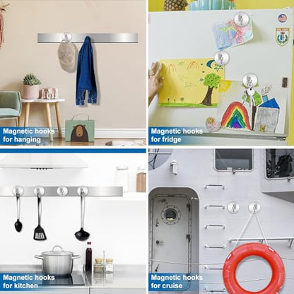 Magnetic Hooks for Cruise Cabins (12 Count)