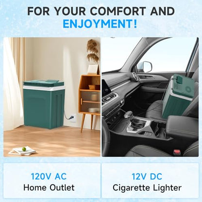 Electric Cooler & Warmer with Handle 26.5 Quart