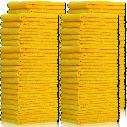 60 Pcs Yellow Microfiber Towels (60 Count)