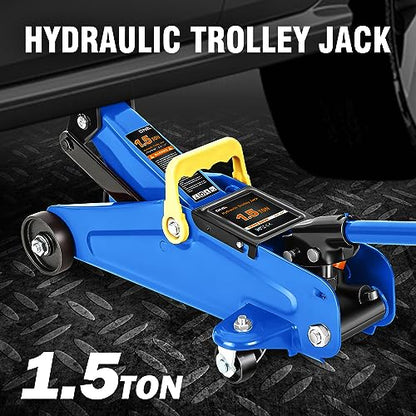 1.5 Ton Car Floor Jack Low Profile Hydraulic Trolley Service