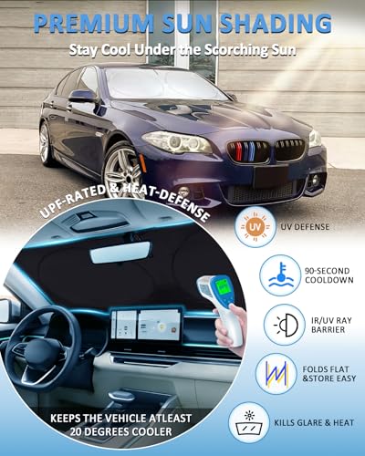 for BMW 5 Series Windshield Sun Shade Sunshade Custom Fit for BMW 5 Series G30 G31 2011