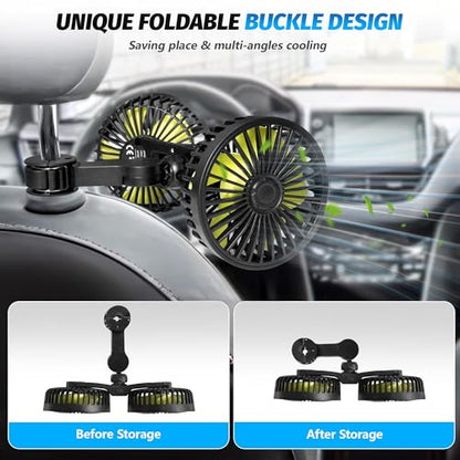 USB Car Cooling Fans for Backseat