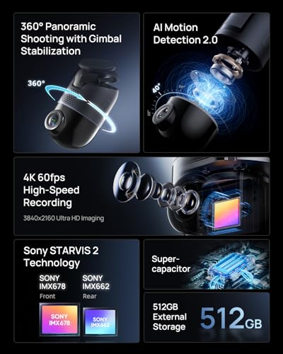 Dual Dash Cam Front and Rear 4K