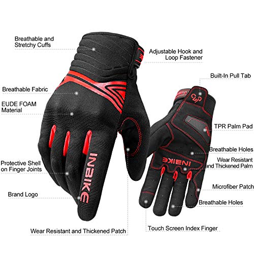Motorcycle Gloves Breathable Mesh Touchscreen Hard Knuckles