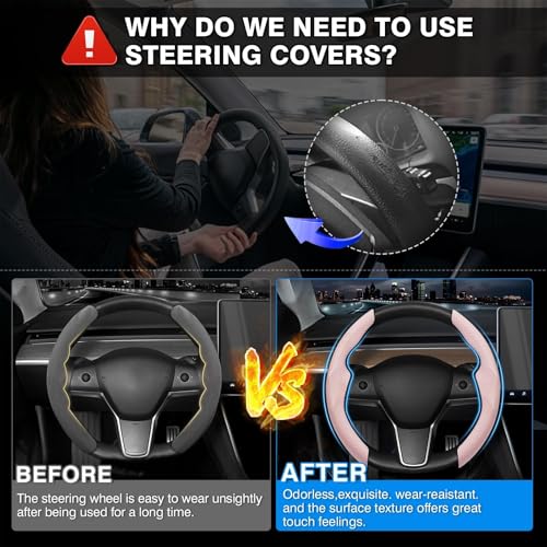 Custom Fit for Tesla Steering Wheel Cover