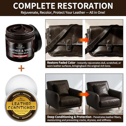Leather Recoloring Balm with 100ml Mink Oil