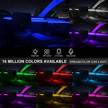 Acrylic Interior Car LED Strip Light with Wireless APP