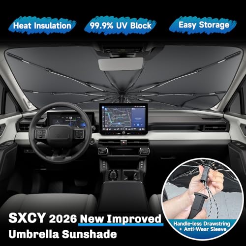 for 2026 Toyota RAV4 Windshield Umbrella Sunshade [Easier Foldable]