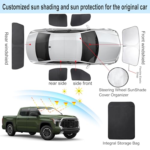 Window Shades for Toyota Tundra 2022 (6 Count)