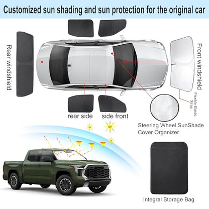 Window Shades for Toyota Tundra 2022 (6 Count)