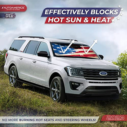 Truck Windshield Sun Shade with Storage Pouch & Anti