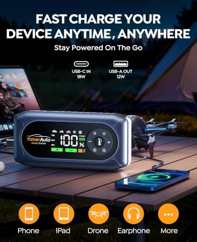 5000A Car Jump Starter with Air Compressor