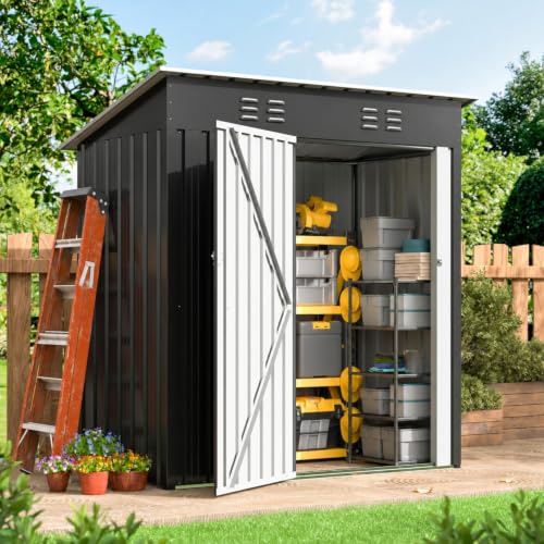 5X3 FT Outdoor Storage Shed Black