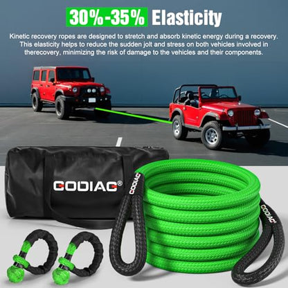 1"×30ft Kinetic Recovery Tow Rope