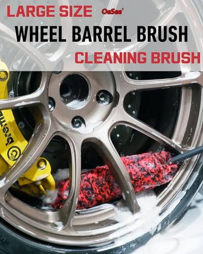Professional 4 Pack Long Handle Wheel Brush Kit for Cleaning Wheel and Tire